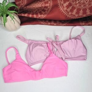 Aerie Bikini Tops Pink Size XS